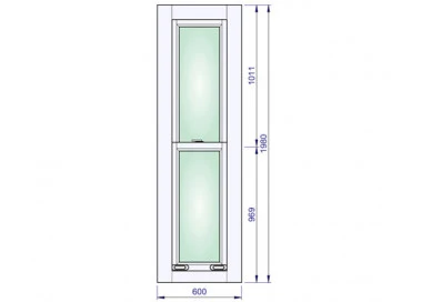 Holzfenster 600 x 1620 mm Sash Fenster Kiefer Calcink