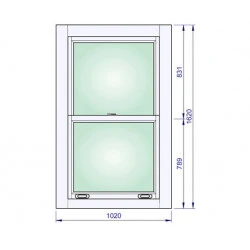 Holzfenster 1020 x 1620 mm Sash Fenster Kiefer Calcink