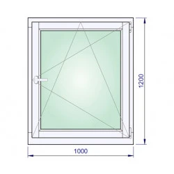 Holzfenster 1000 x 1200 mm DREH/KIPP