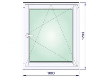 Holzfenster 1000 x 1200 mm DREH/KIPP
