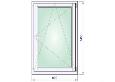 Holzfenster 900 x 1450 mm DREH/KIPP