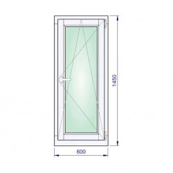 Holzfenster 600 x 1450 mm DREH/KIPP