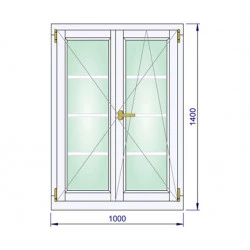 Holzfenster 1000 x 1400 mm Kiefer Calcink DREH | DREH/KIPP