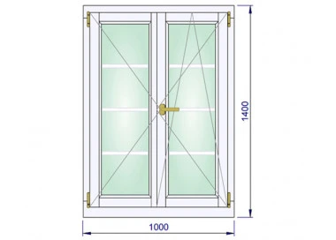 Holzfenster 1000 x 1400 mm Kiefer Calcink DREH | DREH/KIPP