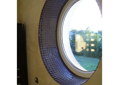 Kunststofffenster PVC Rundfenster 130 x 130 cm FIX Aluplast Ideal 4000