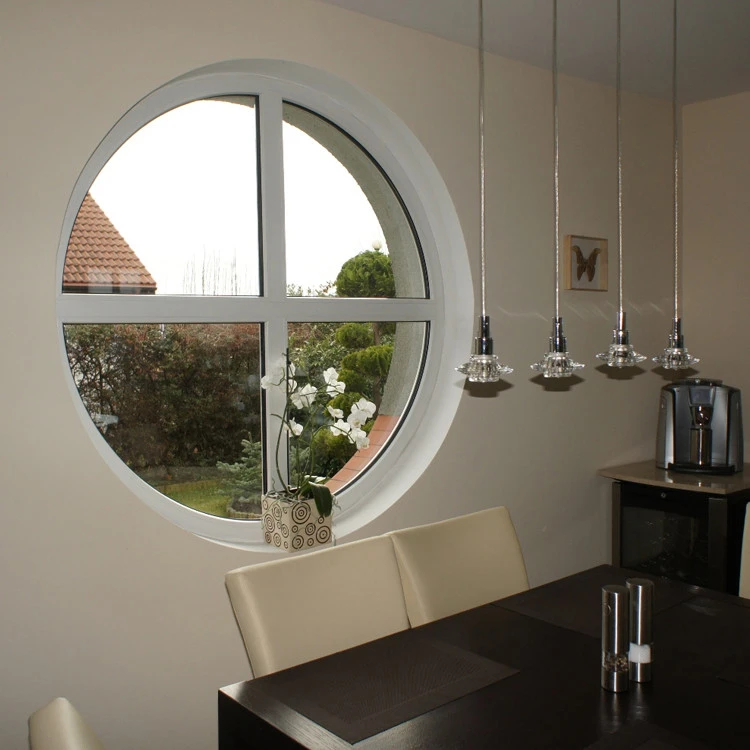 Kunststofffenster PVC Rundfenster 130 x 130 cm FIX Aluplast Ideal 4000