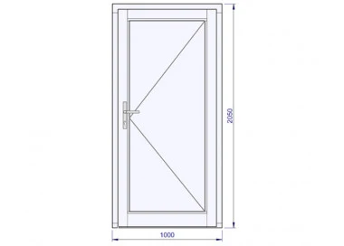 Holztür 1000 x 2050 mm Massiv Kiefer DREH