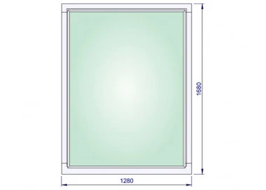 Holzfenster 1280 x 1680 mm Kiefer Calcink FIX