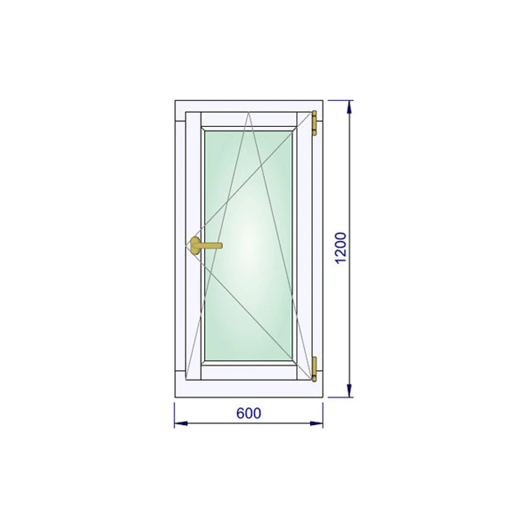 Holz Fenster Eine flügelige 600 x 1200 mm Massiv Kiefer DREH/KIPP