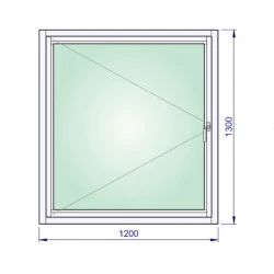Holz Fenster Eine flügelige 1200 x 1300 mm Kiefer Calcink DREH