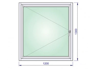 Holz Fenster Eine flügelige 1200 x 1300 mm Kiefer Calcink DREH