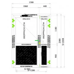 Aluminium Tür 1500 x 2080 mm Feuerschutz Brandschutz EI60