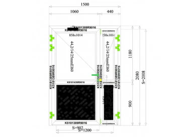 Aluminium Tür 1500 x 2080 mm Feuerschutz Brandschutz EI60