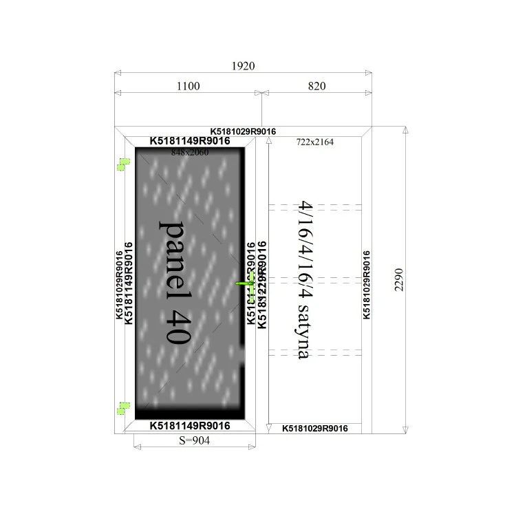 Aluminium Tür 1920 x 2290 mm Aluprof MB70