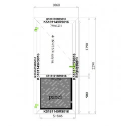 Aluminium Tür 1060 x 2290 mm Aluprof MB70 2