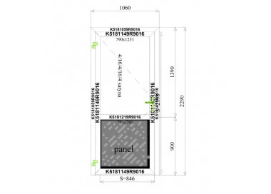 Aluminium Tür 1060 x 2290 mm Aluprof MB70