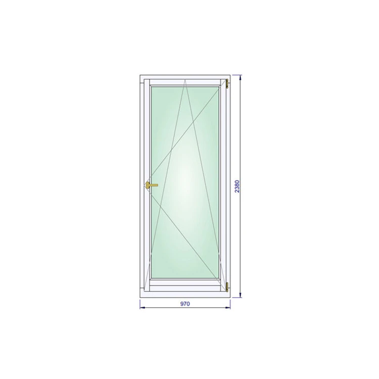 Holz Balkontür 970 x 2380 mm Einflügelig Meranti
