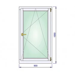 Holz Fenster 900 x 1550 mm Meranti DREH/KIPP