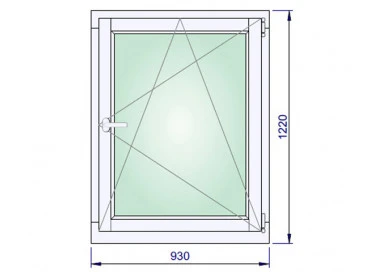Holz Fenster 930 x 1220 mm Meranti DREH/KIPP