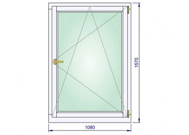 Holz Fenster 1080 x 1570 mm Meranti DREH/KIPP