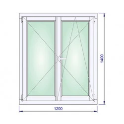 Holz Fenster 1200 x 1400 mm Kiefer Calcink DREH | DREH/KIPP