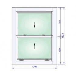Holzfenster 1200 x 1520 mm Sash Fenster Kiefer Calcink