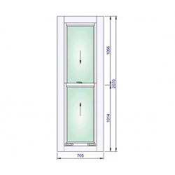 Holzfenster 705 x 2070 mm Sash Fenster Kiefer Calcink