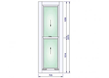 Holzfenster 705 x 2070 mm Sash Fenster Kiefer Calcink