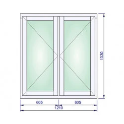 Holz Fenster 1210 x 1330 mm Kiefer Calcink DREH