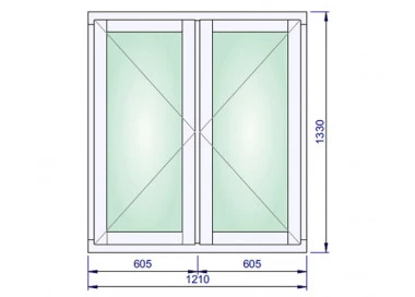 Holz Fenster 1210 x 1330 mm Kiefer Calcink DREH