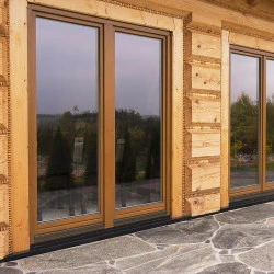 Holz Balkontüren mit Sprossen 1650 x 2370 mm Eiche DREH