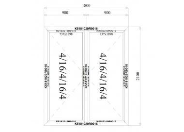 Aluminium Tür 1800 x 2100 mm Aluprof MB-59S