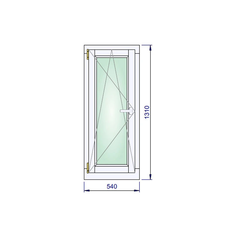 Holzfenster 540 x 1310 mm Massiv Kiefer DREH/KIPP