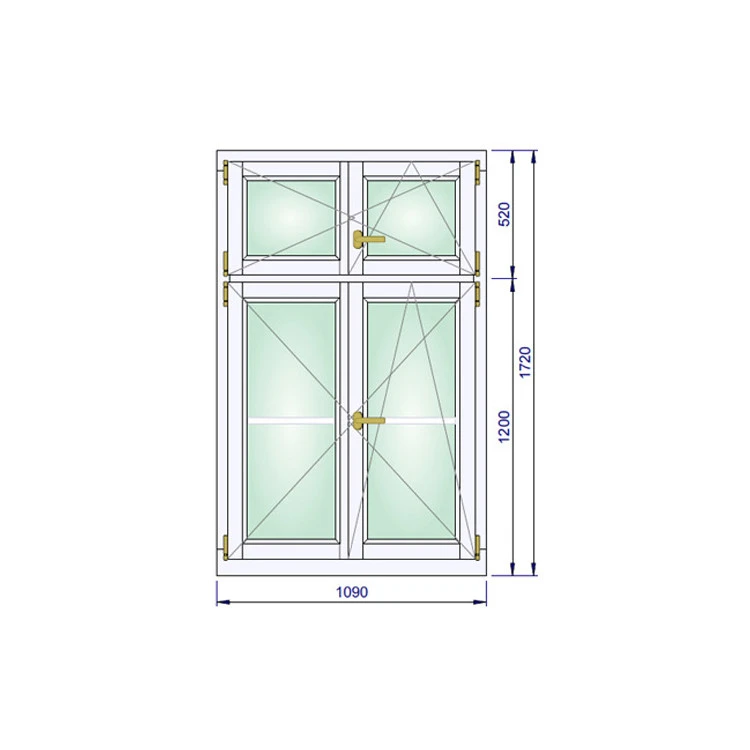 Holzfenster 1090 x 1720 mm Massiv Kiefer DREH | DREH/KIPP