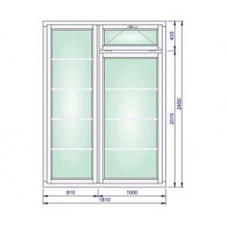 Holzfenster 1810 x 2450 mm Kiefer Calcink FIX | KIPPP