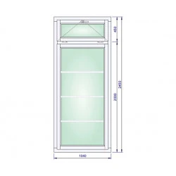 Holzfenster 1040 x 2450 mm Kiefer Calcink KIPP | FIX