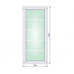 Holzfenster Sprossen 1040 x 2450 mm Kiefer Calcink