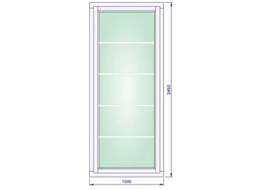 Holzfenster Sprossen 1040 x 2450 mm Kiefer Calcink
