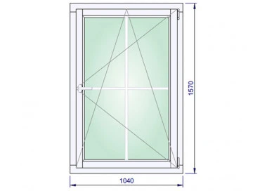 Holzfenster Sprossen 1040 x 1570 mm Kiefer Calcink DREH/KIPP