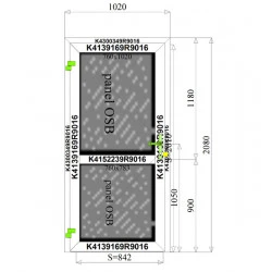 Aluminium Tür 1020 x 2080 mm Aluprof MB45 2