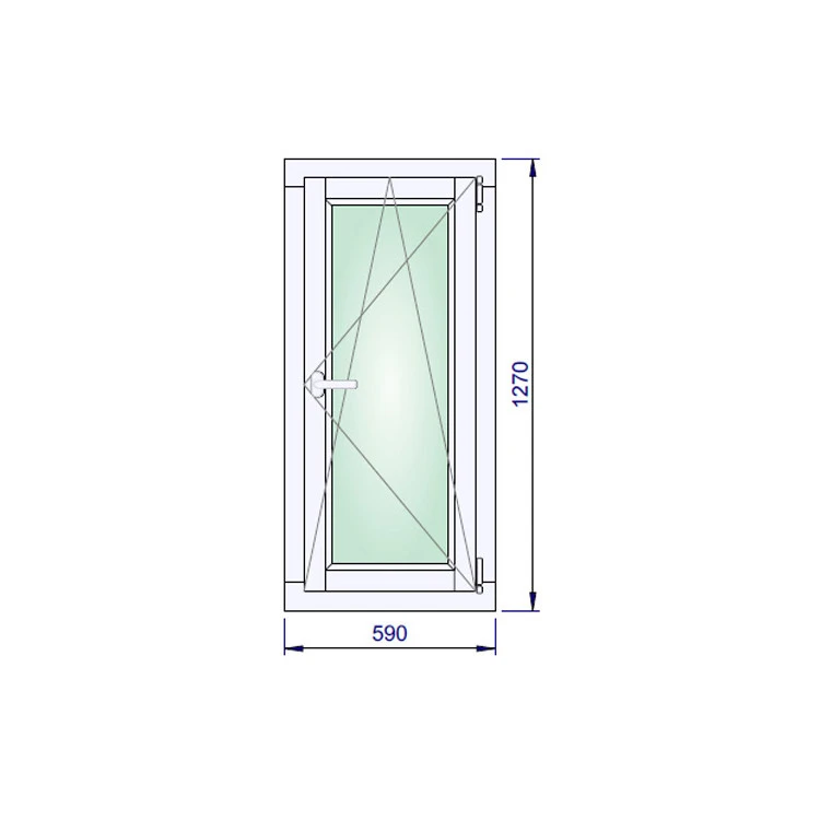 Holzfenster 590 x 1270 mm Kiefer Calcink DREH/KIPP