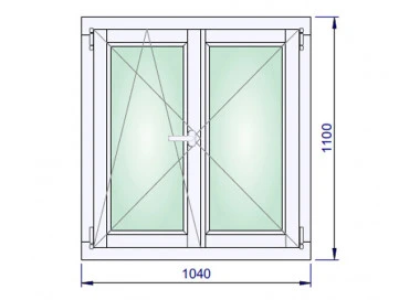 Holzfenster 1040 x 1100 mm Kiefer Calcink DREH/KIPP | DREH