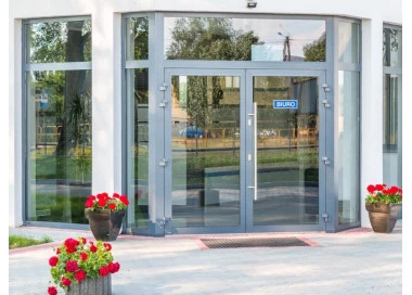 Aluminium Tür 1270 x 2500 mm mit Oberlicht Aluprof MB70