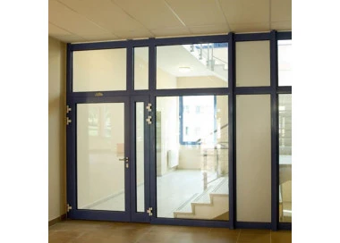 Aluminiumtür mit Oberlicht 1200 x 3000 mm Profil MB70