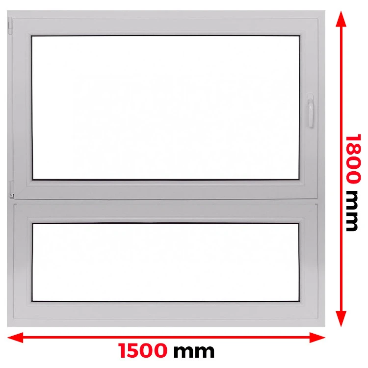 Kunststofffenster PVC Fenster 145 x 145 mm DREH/KIPP | FIX Aluplast Ideal 4000