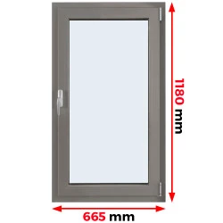 Fenster Aluminium 665 x 1180 mm MB 79N Dreh