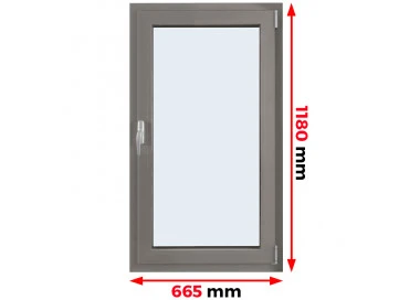 Fenster Aluminium 665 x 1180 mm MB 79N Dreh