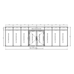 Aluminium Fassaden 8411 x 2650 mm MB-SR50N