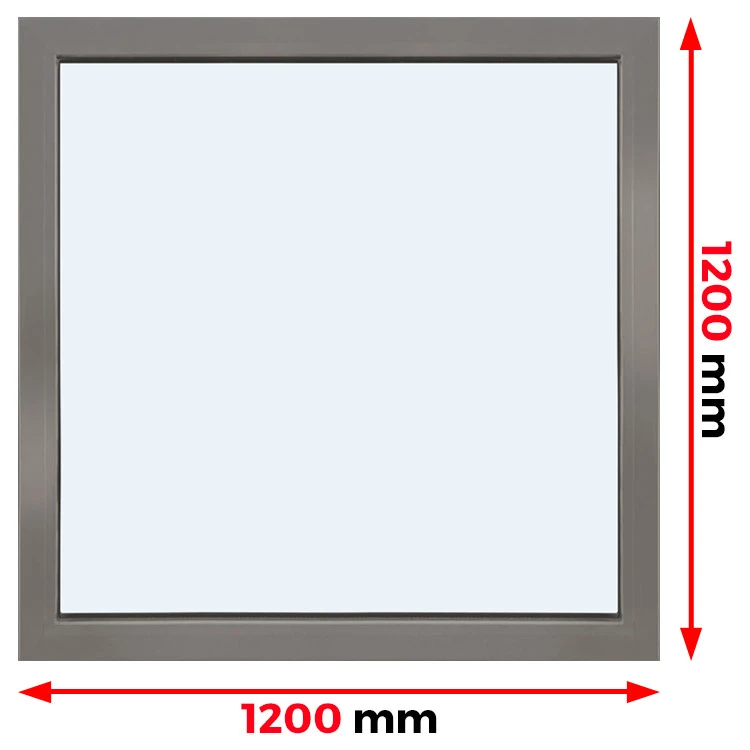 Aluminium Fenster Festverglasung 1200 x 1200 mm MB-79N