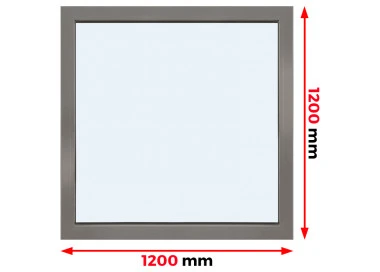 Aluminium Fenster Festverglasung 1200 x 1200 mm MB-79N